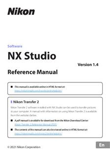 Nikon NX Studio manual. Camera Instructions.